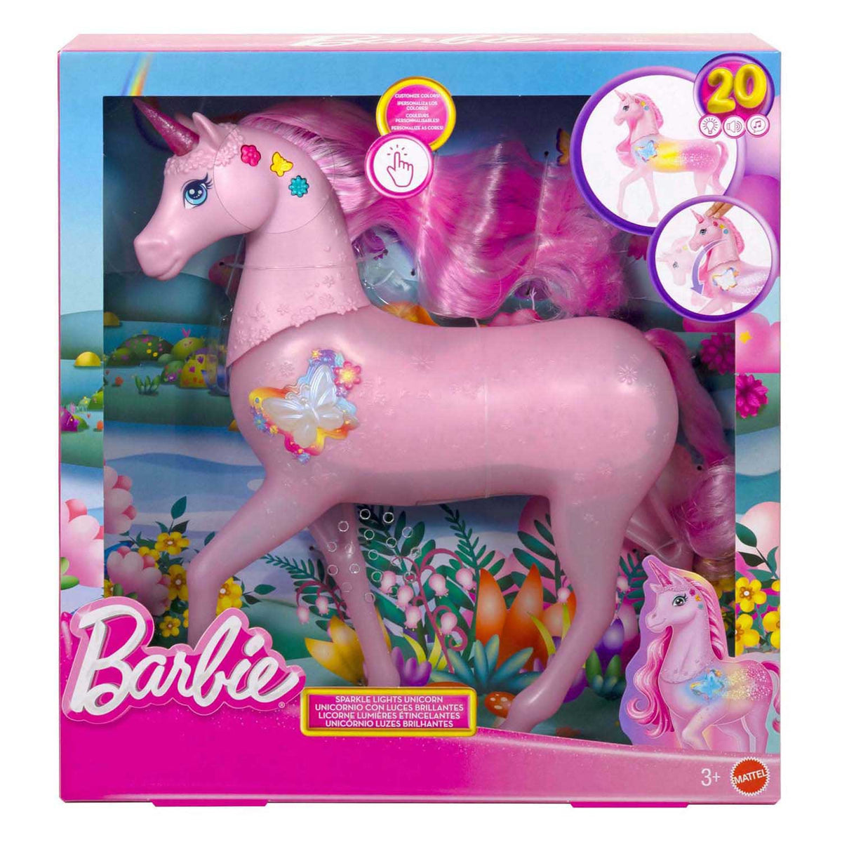 Barbie eenhoorn met licht geluid – fonkelende lichtshow muziek