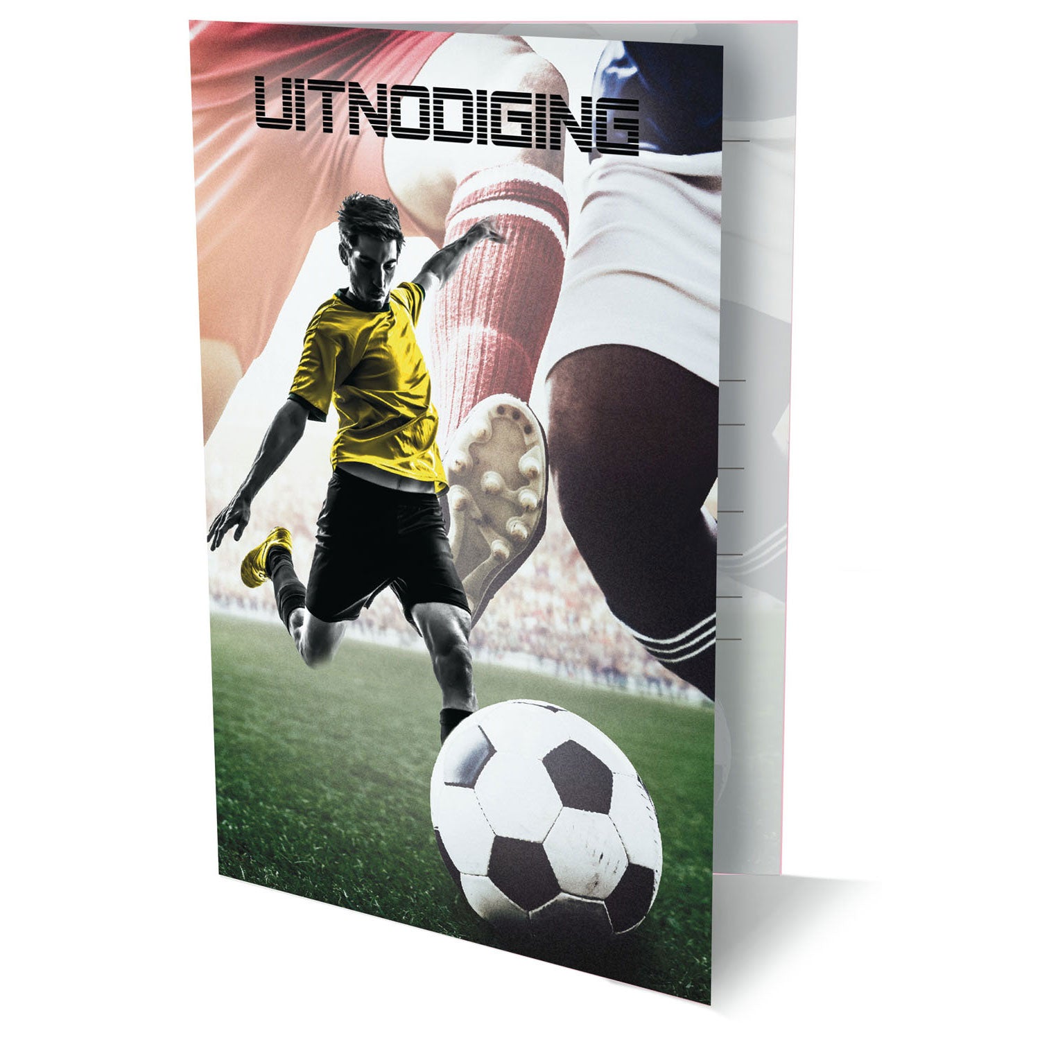- Uitnodigingen Voetbal 6 stuks