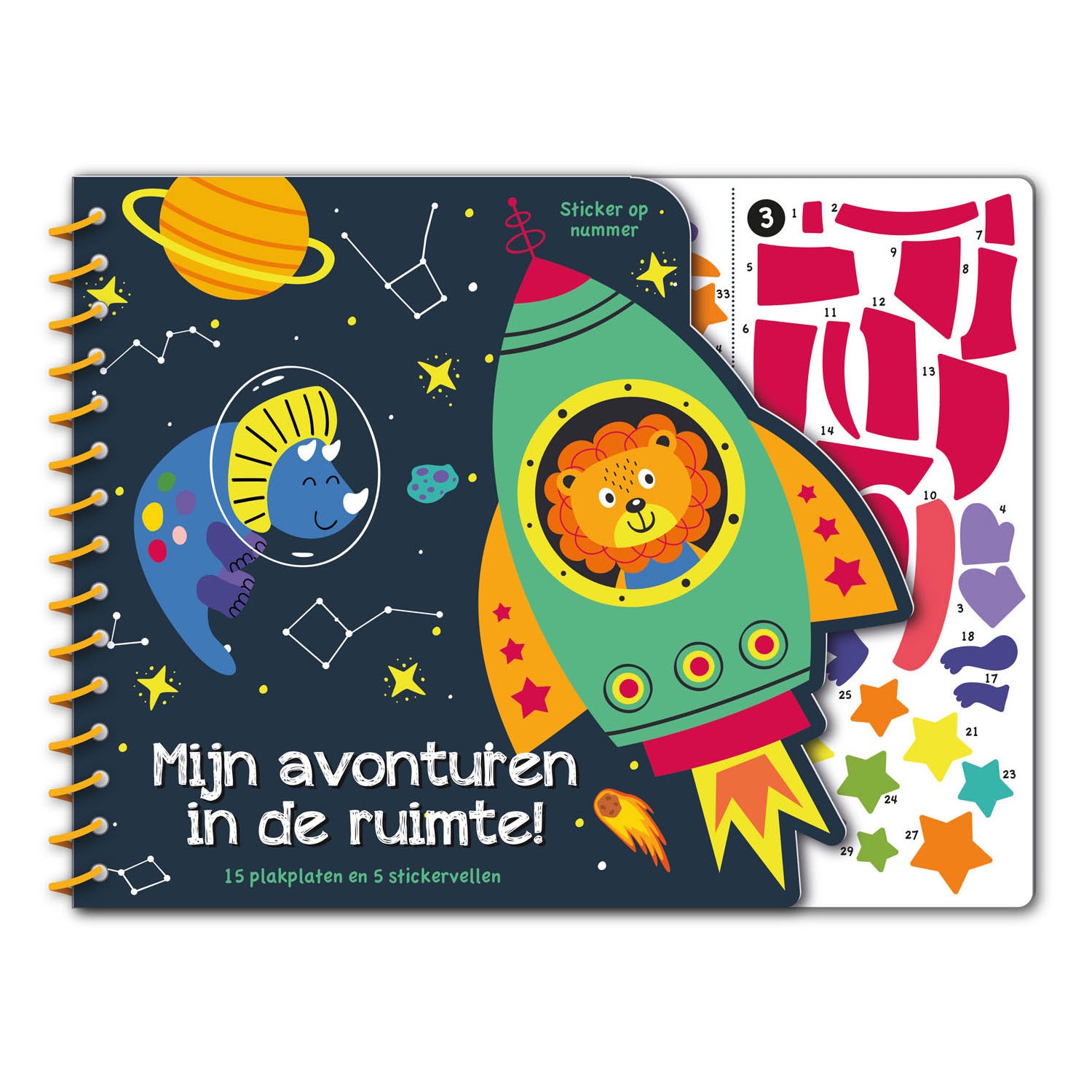 - Stickeren op nummer - Mijn avonturen in de ruimte