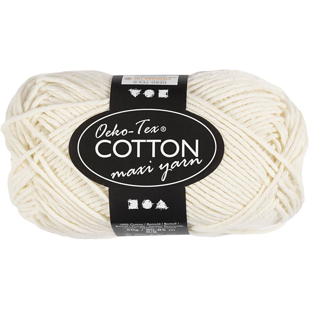 Creativ company katoengaren afm 8 8 l: 80-85 m off-white - 50gr.