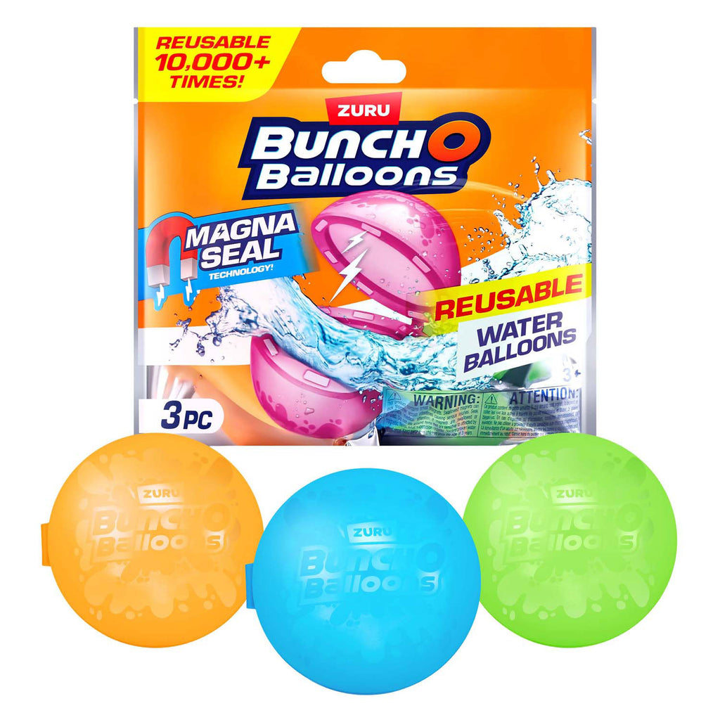 Zuru bunch-o-balloons herbruikbare magnetische waterballonnen, 3-pack