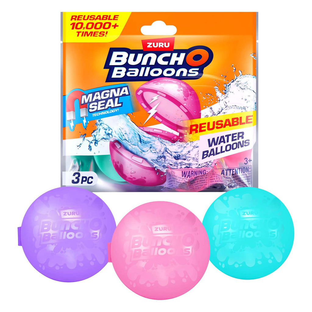 ZURU - ZURU waterballonnen herbruikbaar magnetisch 3-pack zomerplezier.