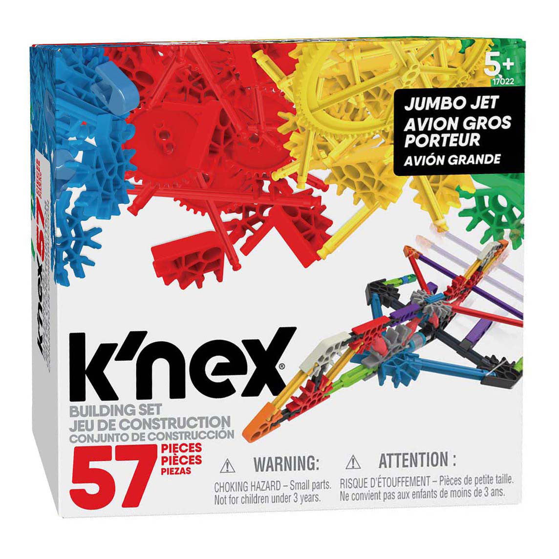 K'nex bouwset - jumbo jet, 57dlg.