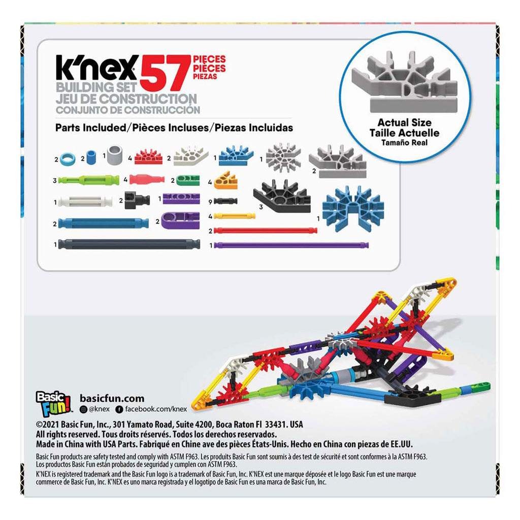 K'nex bouwset - jumbo jet, 57dlg.