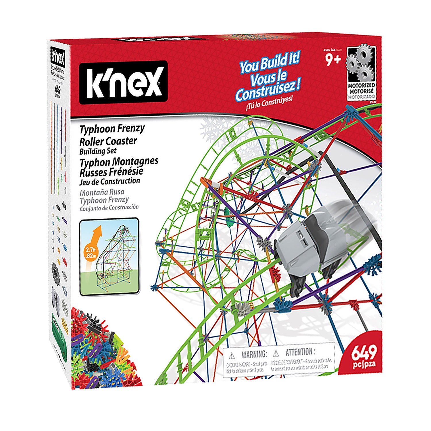 K'Nex - K'Nex thrill rides typhoon frenzy roller coaster 649 delig