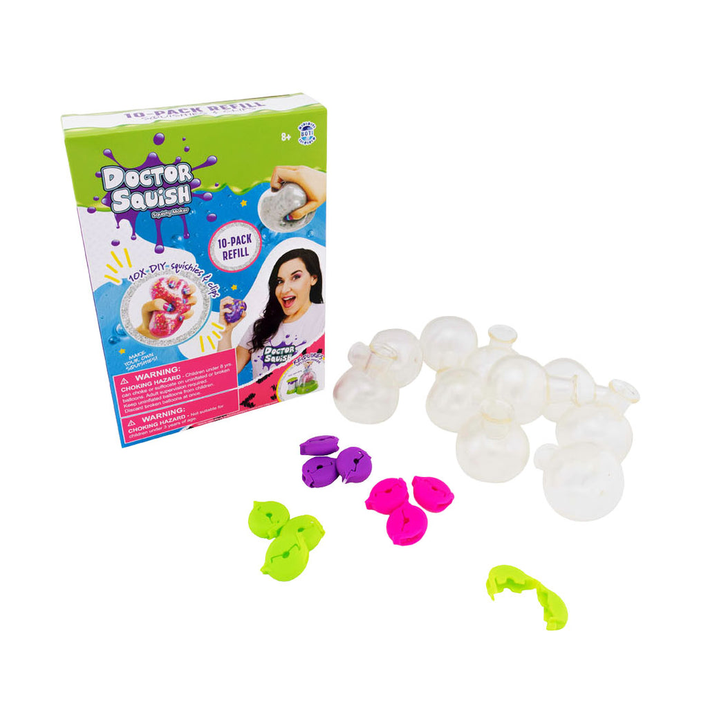 Boti doctor squish - squishy pack navulling - 10x tpr-squishies, 10x clips