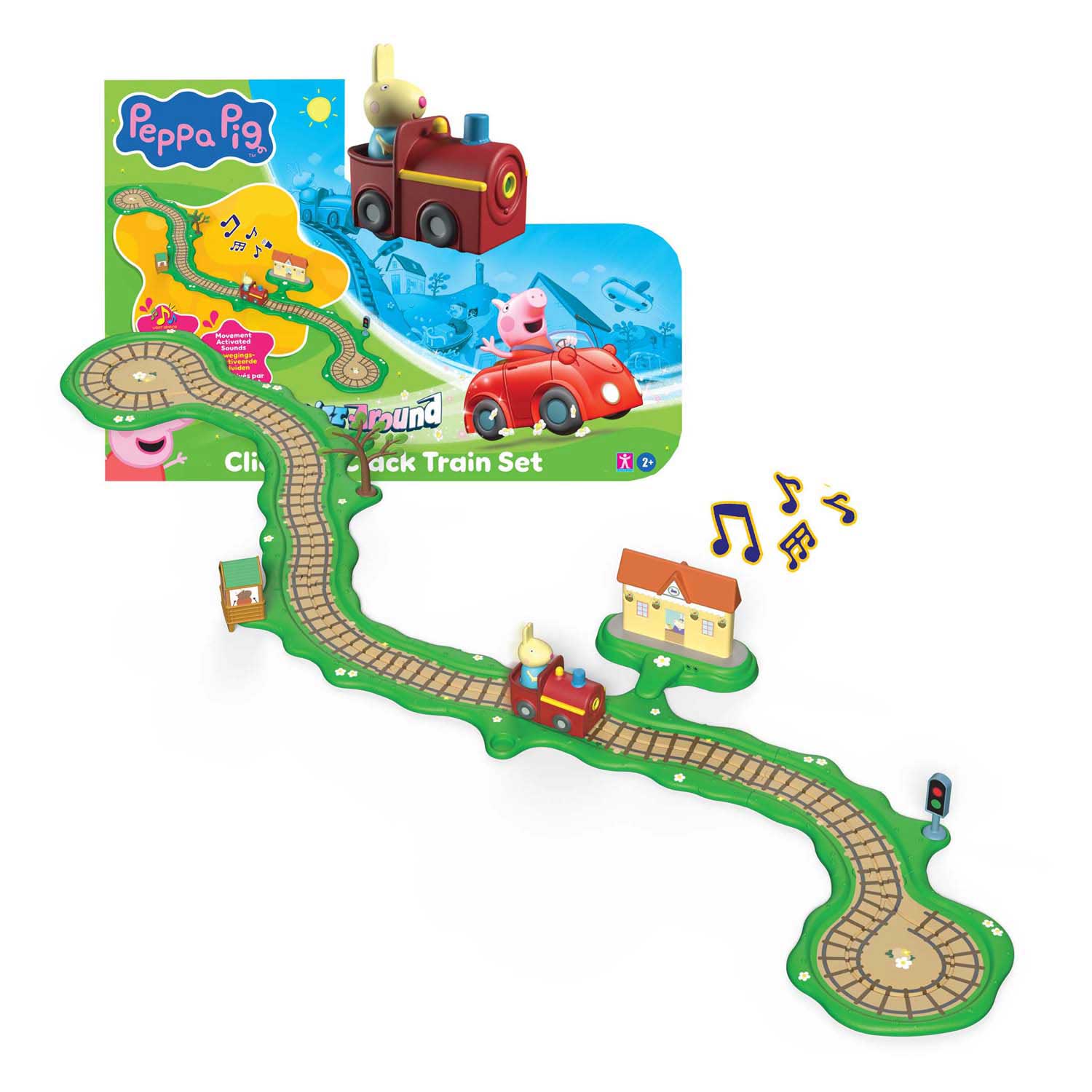 Gear2play peppa pig whizz around - clickety clack trein set