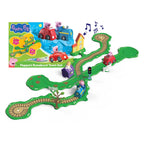 Gear2play peppa pig whizz around - peppa's rondweg door de stad speelset - modulaire rijbaan voor whizz around voertuigen - interactief met muziek en geluid