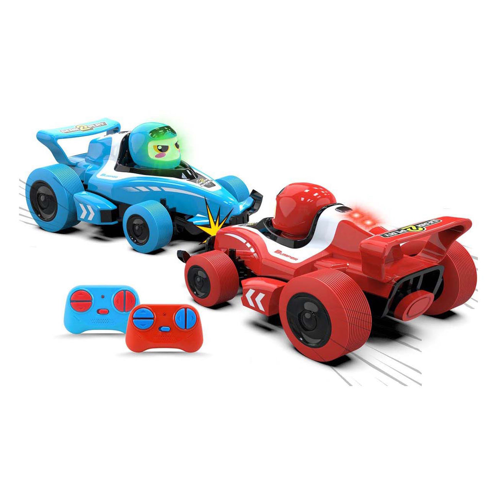 Gear2Play - Gear2 rc neon bumper cars pro duoset - rc formule 1 battle cars - ga een botsduel aan!