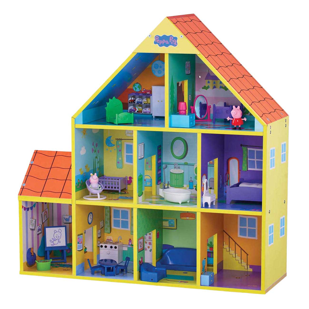 Gear2Play - Gear2 Peppa pig houten poppenhuis met 9 kamers