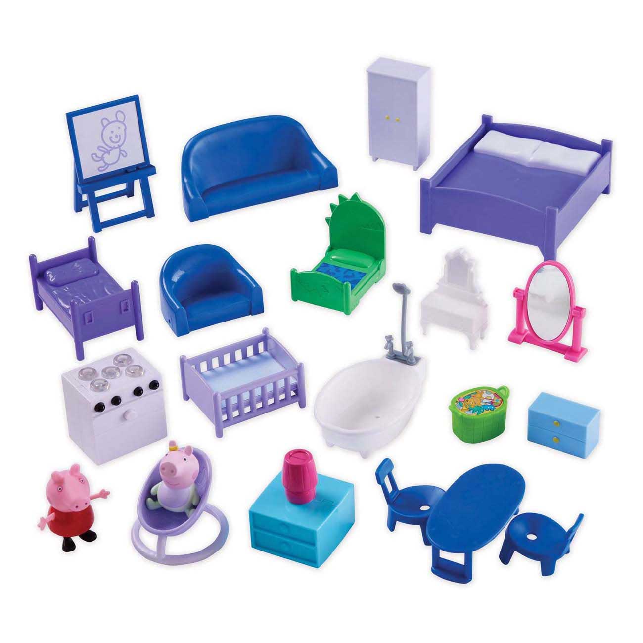 Spectron peppa pig houten poppenhuis met 9 kamers
