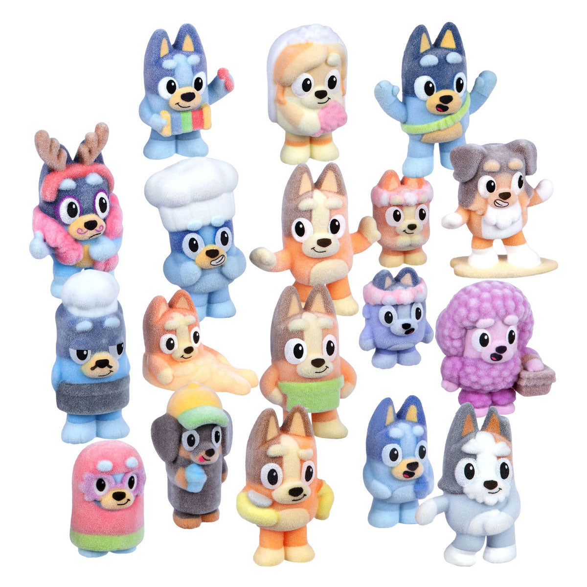 Spectron - Spectron Bluey fuzzies verzamelfiguren verrassingsset - 3 figuurtjes