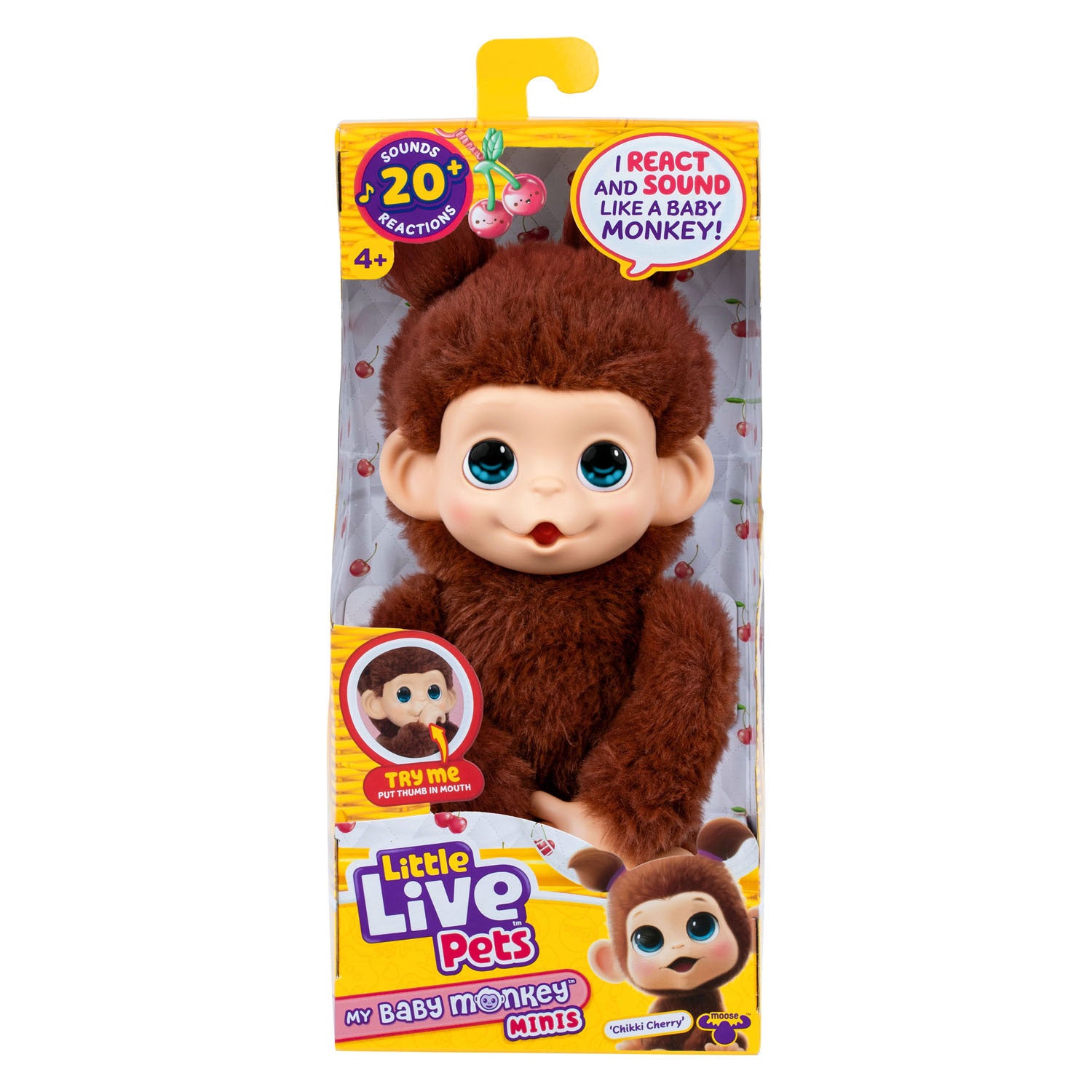 Spectron little live pets my baby mini monkey brown - interactieve knuffel