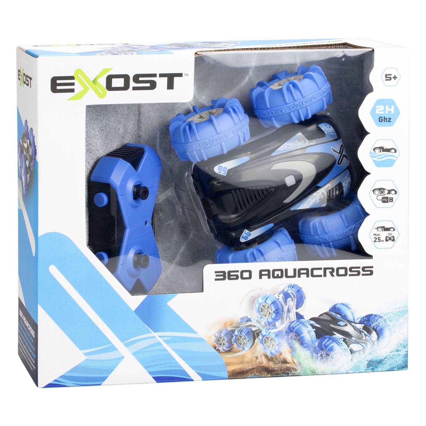 Spectron - Spectron Exost rc 360 aquacross bestuurbare stuntauto - 1:18