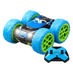Spectron - Spectron Exost rc 360 cross mx bestuurbare stuntauto blauw/groen - 12 km/u