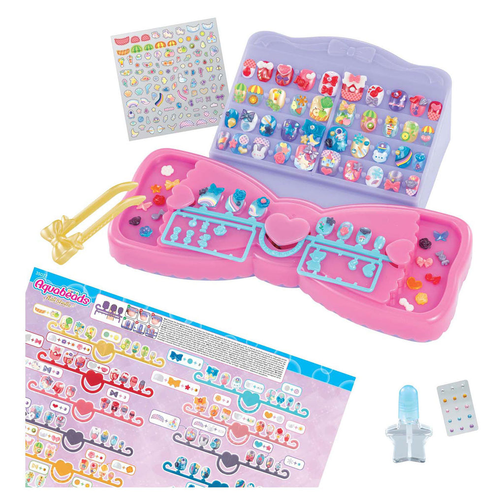 Aquabeads - Aquabeads veelkleurige nagelset voor kinderen- complete nagelstudio inclusief 60 nagels