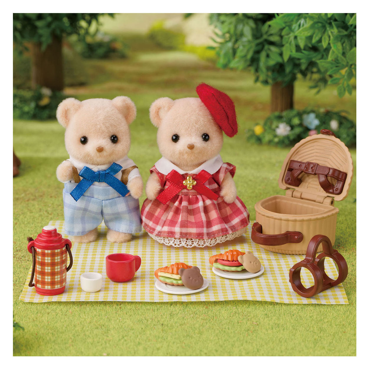 Sylvanian Families - Sylvanian Families 5853 biscuit beer zus en broer - picknick set