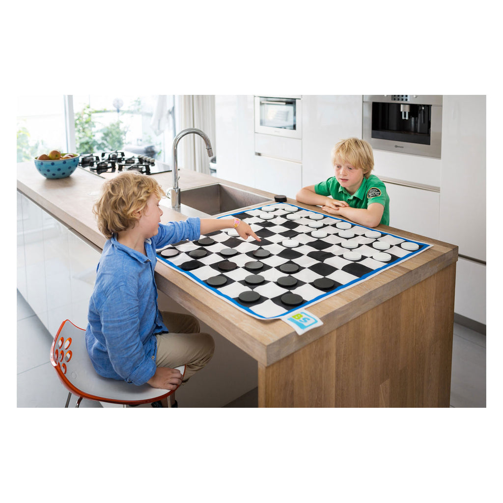 BS Toys - dammen in het groot - vloerspel voor binnen en buiten - hout - kinderspel - vanaf 6 jaar