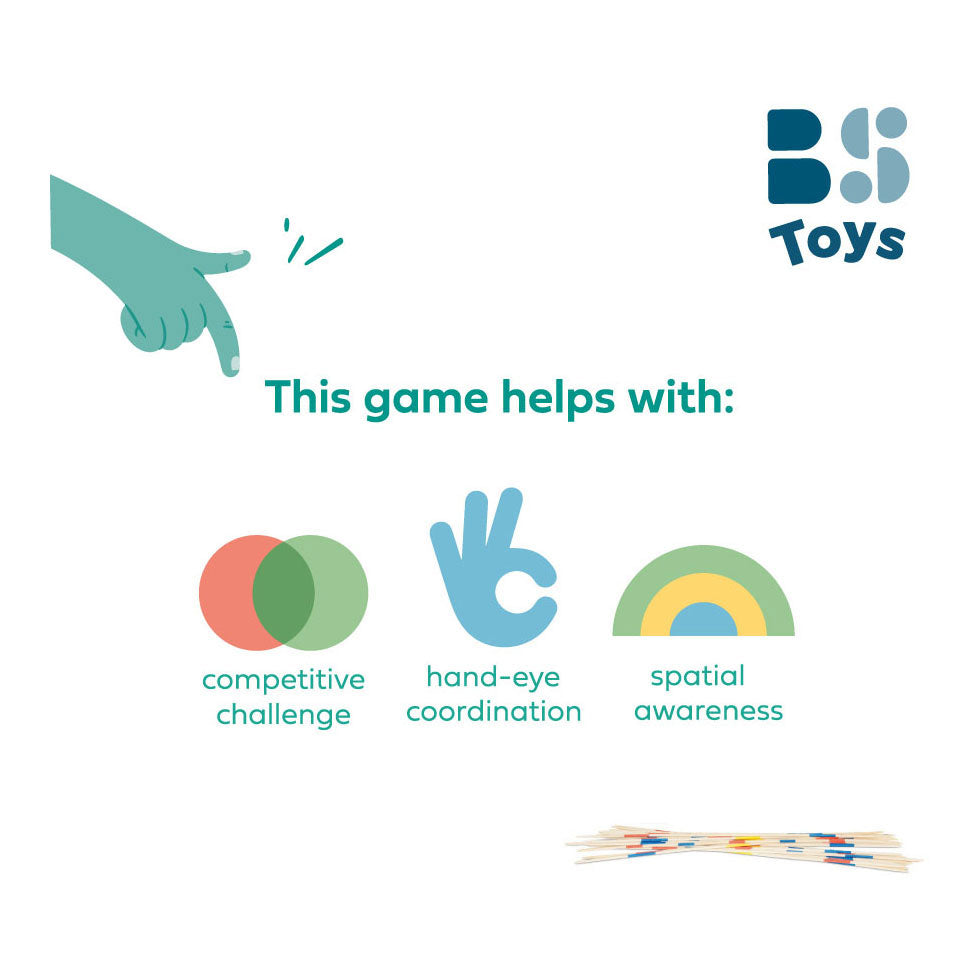 Bs toys mikado - grote stokken - hout - buitenspeelgoed - familiespel - cadeau kind