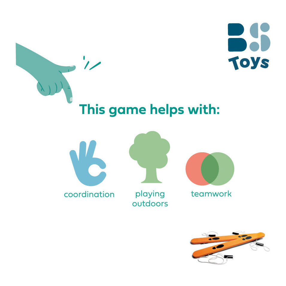 BS Toys - houten loopski's voor twee personen