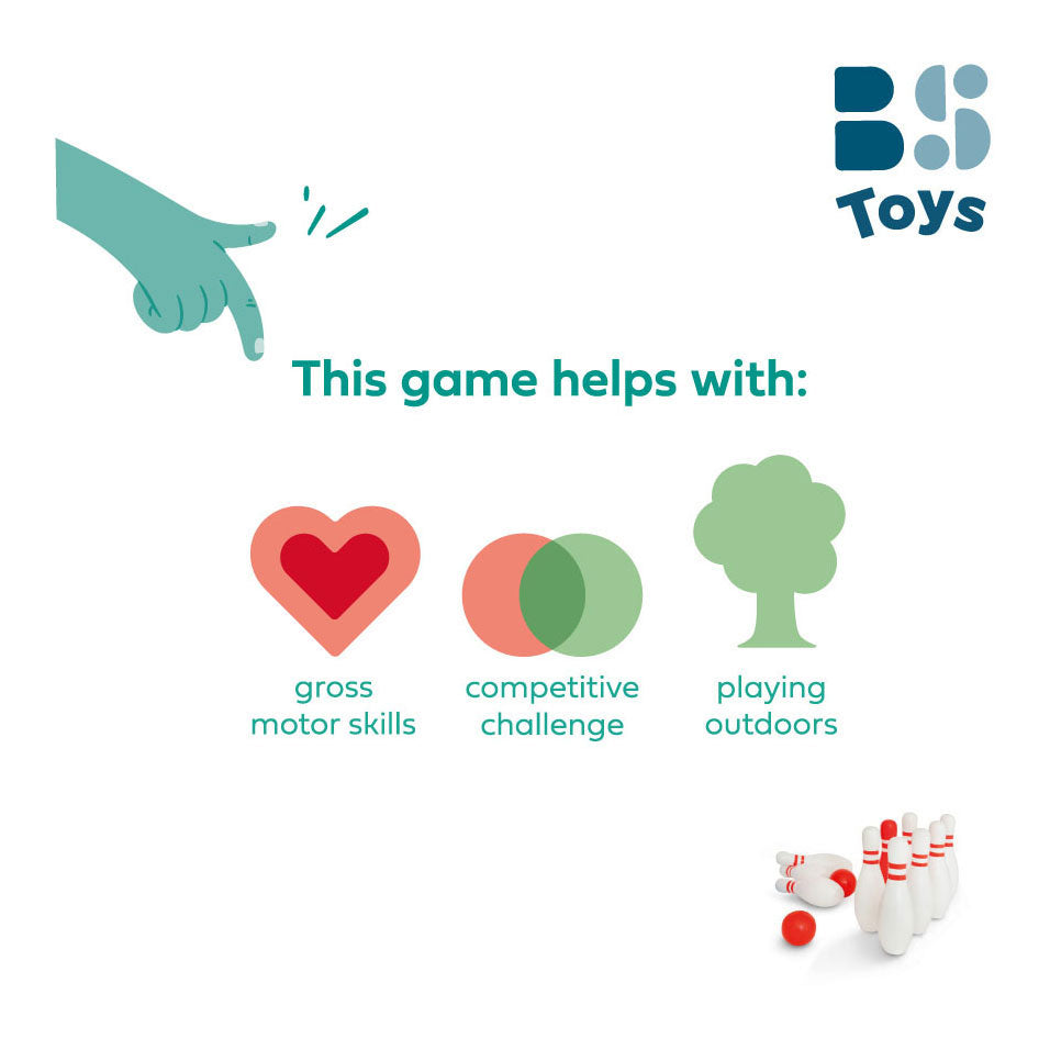 BS Toys - houten bowlingset 12dlg.