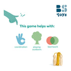 BS Toys - springtouw geel met houten handvatten