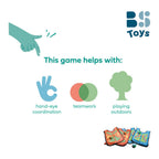 Bs toys belly catch ballen gooispel set - bal werpspel met klittenband - speelgoed vanaf 4 jaar - 2 tot 4 spelers