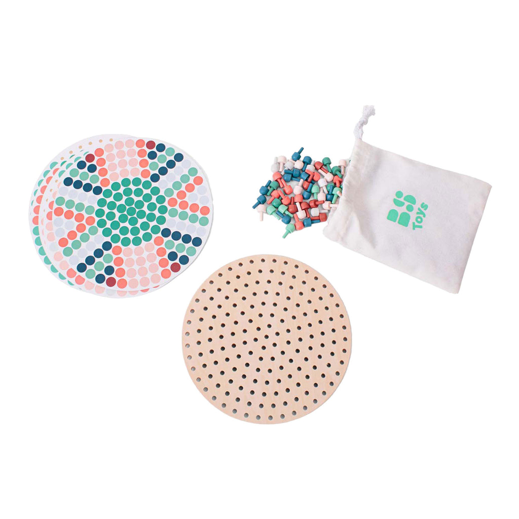 Bs toys houten mozaiek pin board