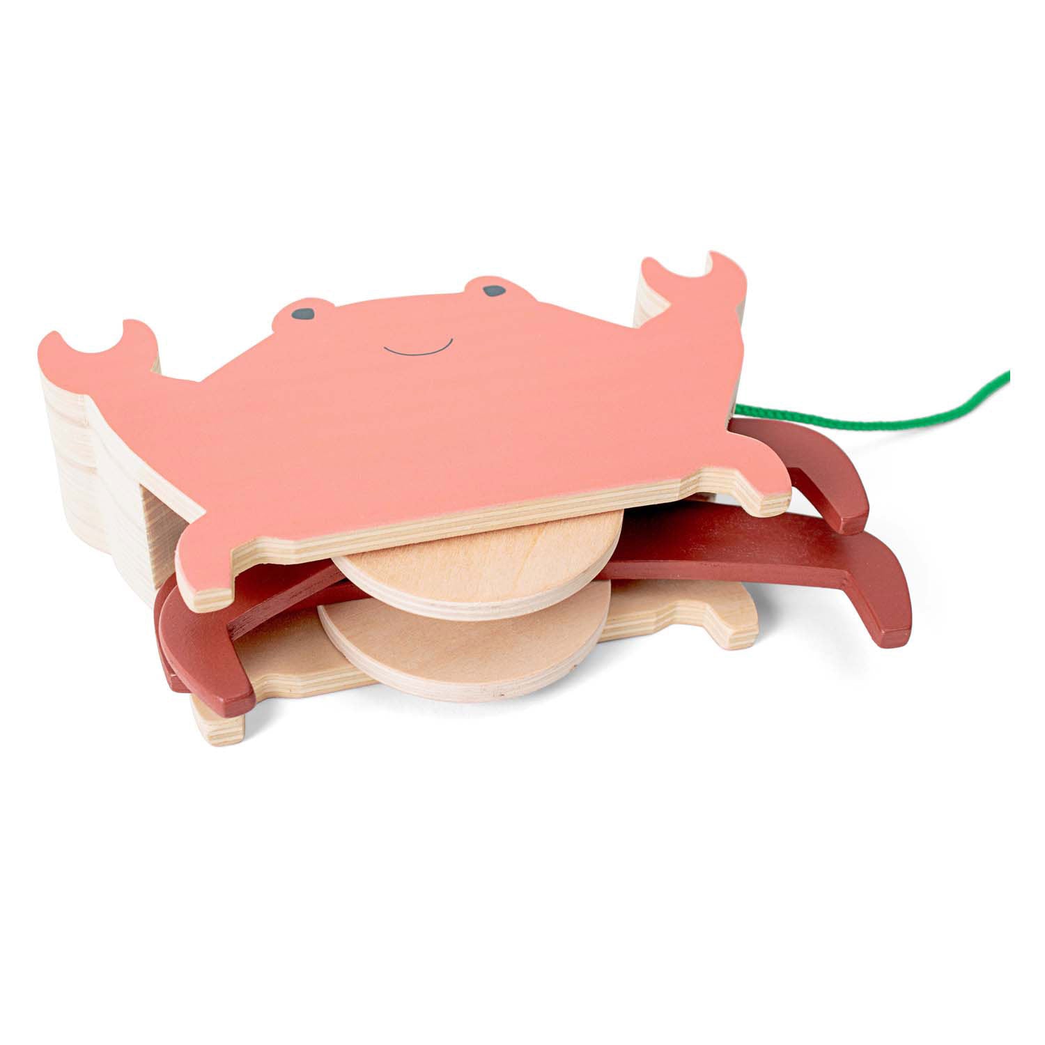 BS Toys - houten krab met trekkoord