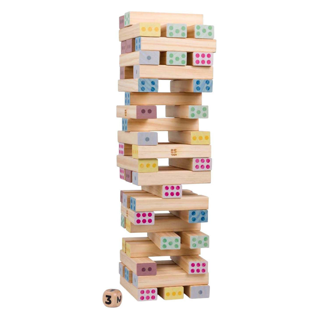 Bs toys houten reuzegroot nummertoren - 46dlg.