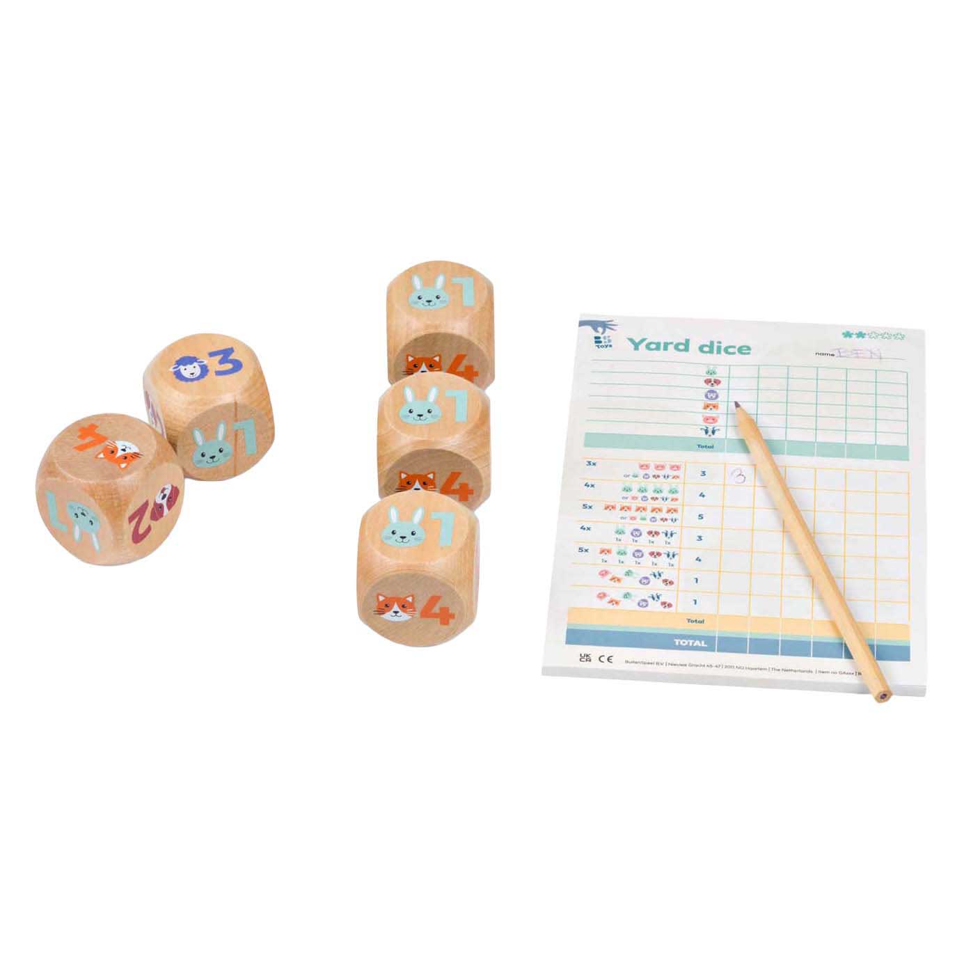 BS Toys - houten yatzy junior - 6dlg.