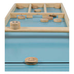 Bs toys sjoelbak kinderen familie – houten shuffleboard ga523 – sjoelen - familiespel - 18 schijven – perfect sinterklaas cadeau – kerstspel – gezelschapsspel voor jong oud