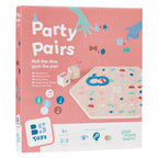 Bs toys feestparen! - houten speelgoed vanaf 4 jaar - educatief behendigheidsspel snelheidsspel voor 2-3 spelers - zoek afbeeldingsparen met dobbelstenen - met 3 zoekfiguren 18 chips - kinderspel voor concentratie, focus snel reageren