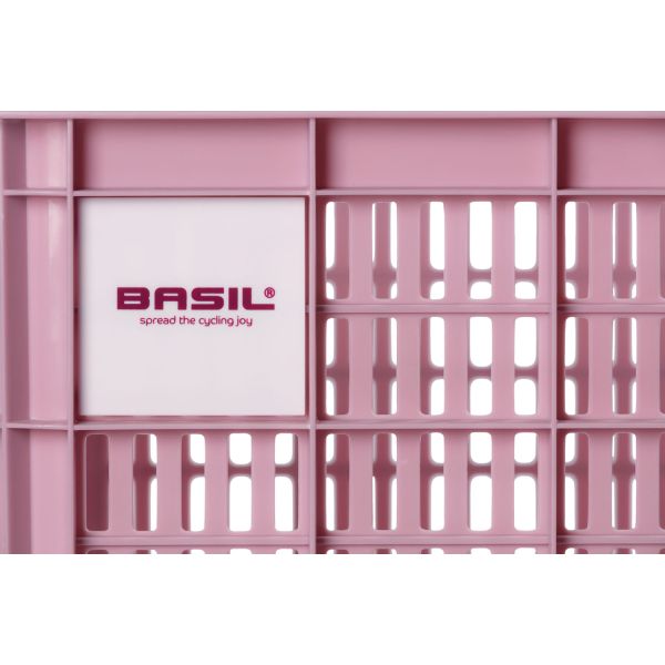 Caisse à vélo Basil S - petite - 17,5 litres - rose