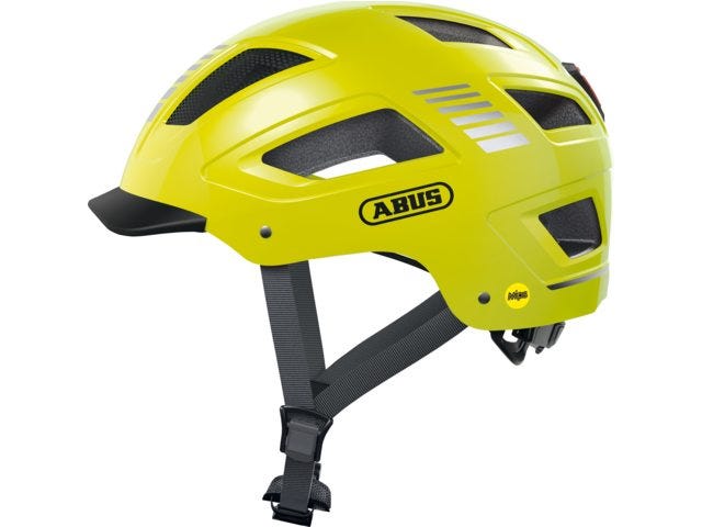 ABUS - ABUS Fietshelm hyban 2.0 mips signal yellow m - 52-58 cm - geel - geschikt voor gebruik op elektrische fietsen - stadsfietsen - 420 g