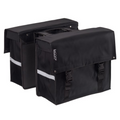 Bagoo - Bagoo dubbele fietstas bisonyl zwart inhoud 46l