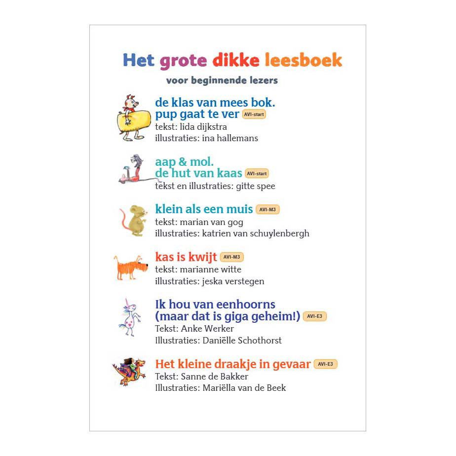 Uitgeverij Kluitman - Uitgeverij Kluitman Het grote dikke leesboek voor beginnende lezers - avi-start m3 en e3