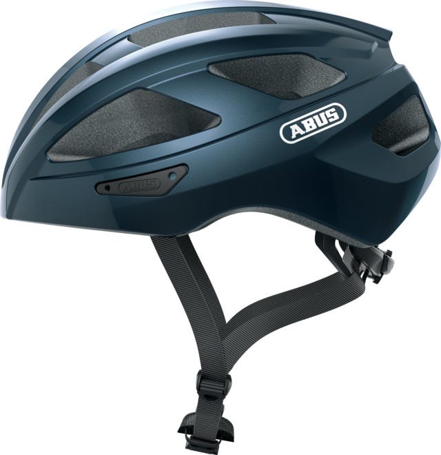 ABUS - ABUS Fietshelm macator midnight blue m - 52-58 cm - blauw - geschikt voor gebruik op elektrische fietsen - stadsfietsen - 300 g