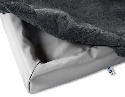 Bia - fleece hoes hondenmand grijs