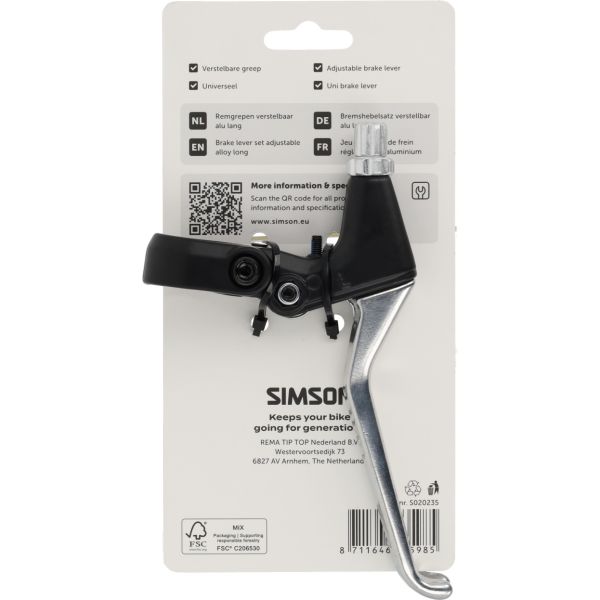 Simson - remhendelset verstelbaar lange greep alu/zwart