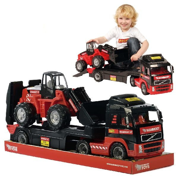 Polesie mammoet volvo vrachtwagen + aanhanger + graafmachine