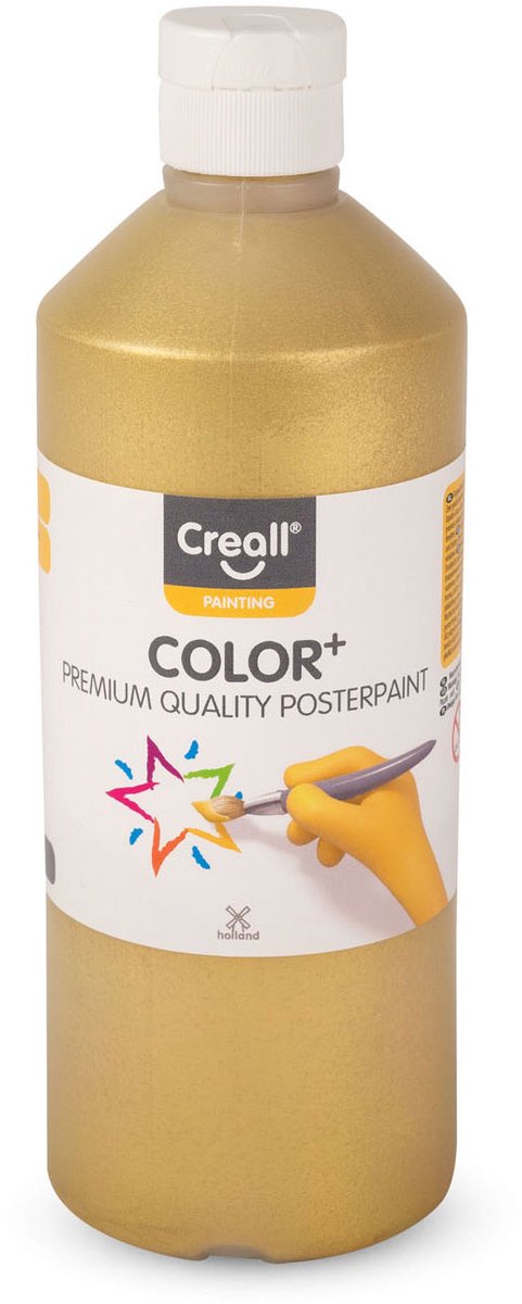 Creall plakkaatverf goud 500ml - schoolverf voor kinderen en volwassenen.