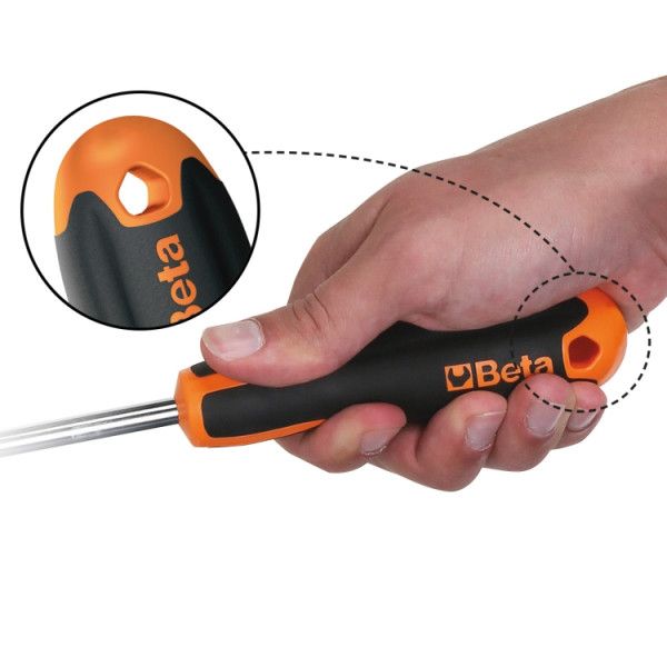 Beta - Evox schroevendraaier tools 1207e tx10 voor schroeven met torx® profiel - verchroomd tip gebruneerd