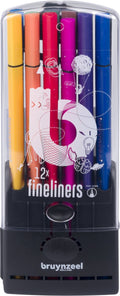 BRUYNZEEL - BRUYNZEEL teens 12 fineliners met driekantige grip
