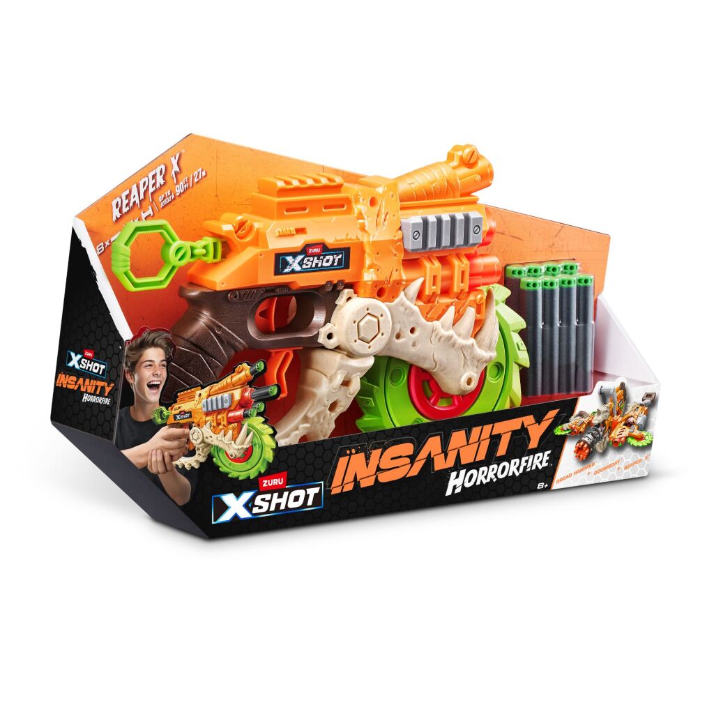XSHOT - XSHOT Zuru x-shot horror fire reaper blaster + 8 darts