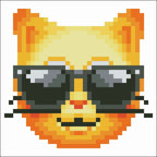 Diamond dotz diamond painting cool cat 10x10 cm