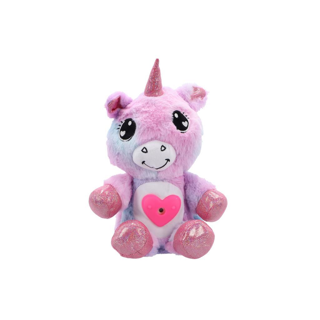 Knuffel pluche dier met projector 3 assorti