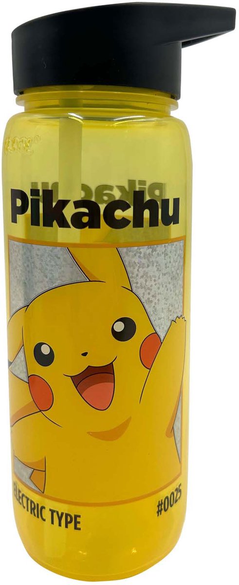 Pokémon - Pokémon pikachu drinkfles geel - 600 ml. met drinktuit