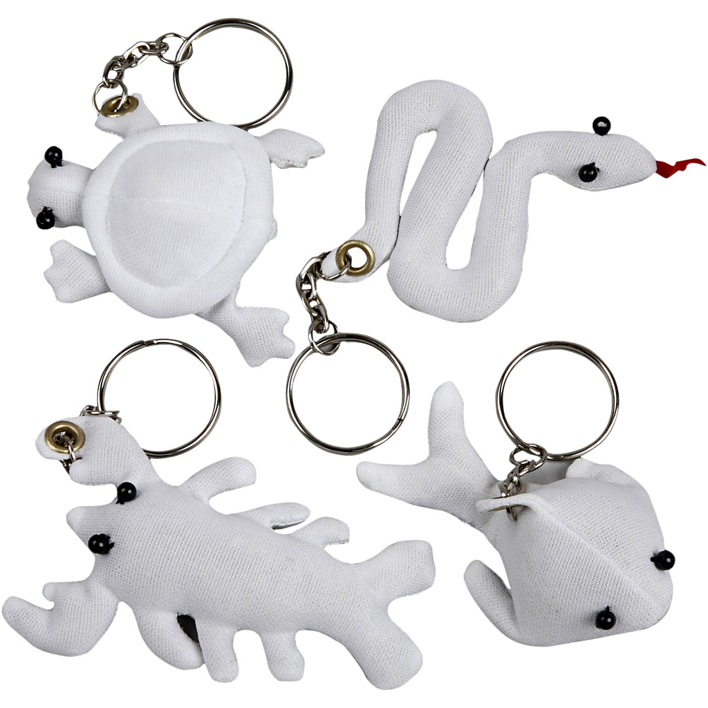 Creativ Company - Creativ Company Https://www.cchobby.nl/figuren-van-textiel-met-sleutelhanger-afm-4-8-cm-wit-4-stuk-1-doos