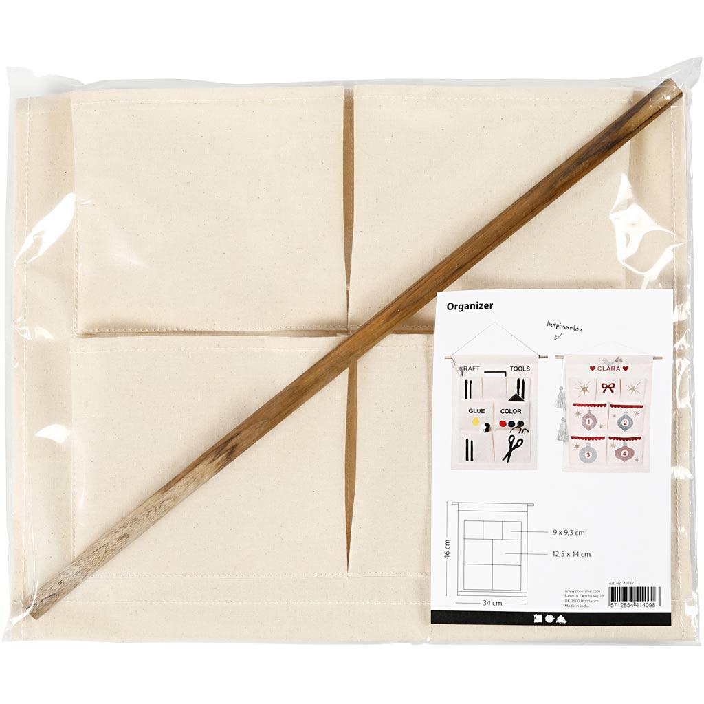 Creativ Company - Creativ Company Https://www.cchobby.nl/hangende-organiser-h-46-cm-b-34-cm-licht-naturel-1-stuk